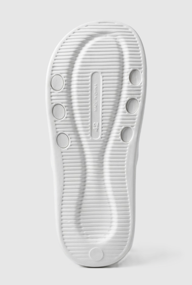 Ciabatte con logo uomo bianco 