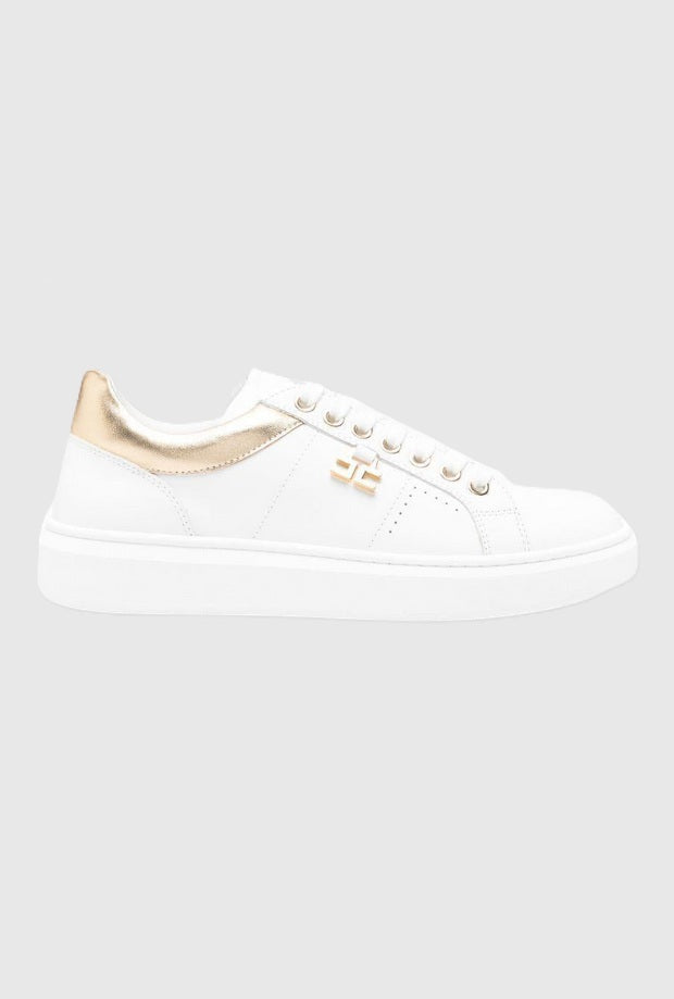 Scarpe bambina bianco-oro 