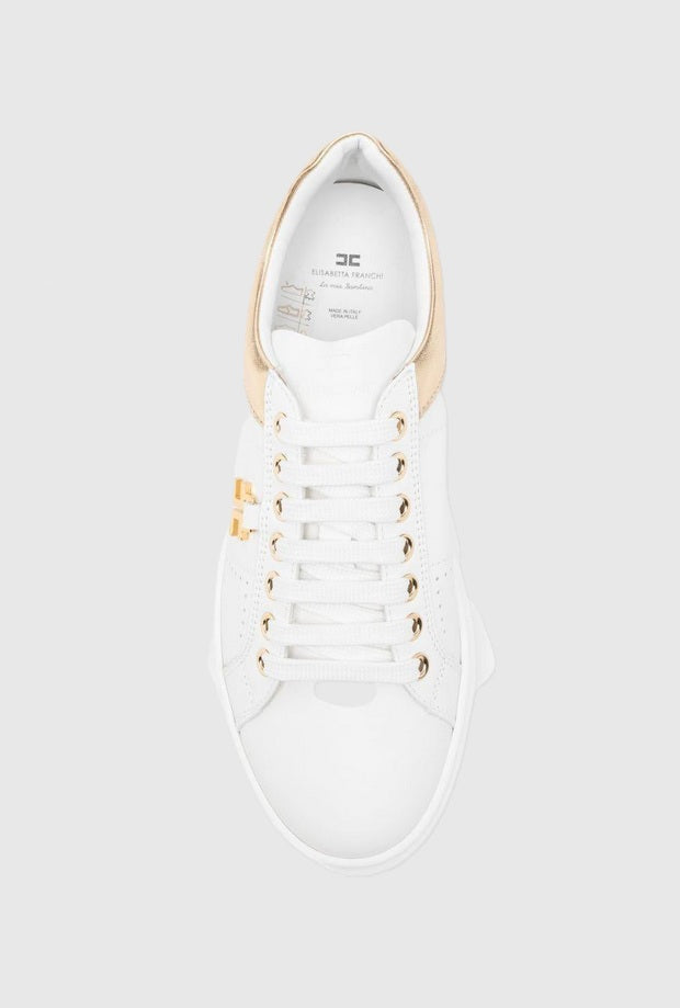Scarpe bambina bianco-oro 