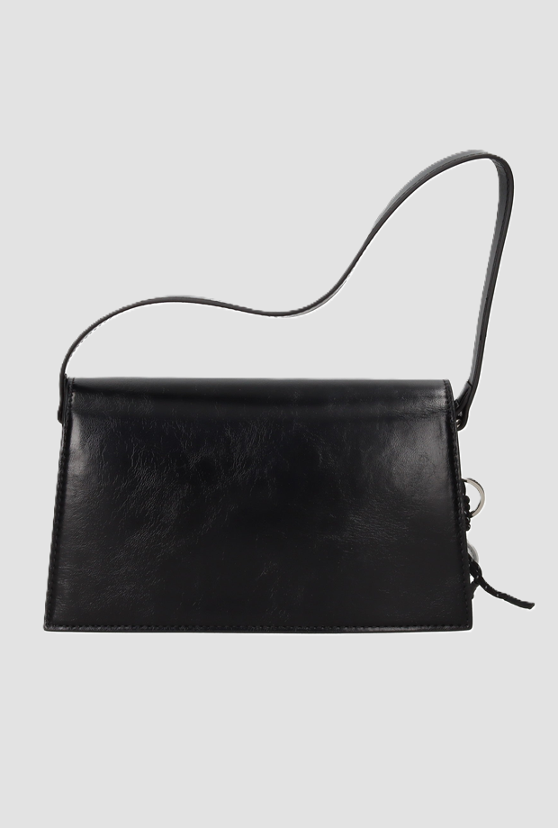 Borsa con charm a cuore donna nero 