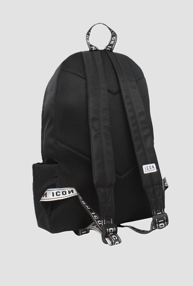 Zaino con logo a graffiti uomo nero 