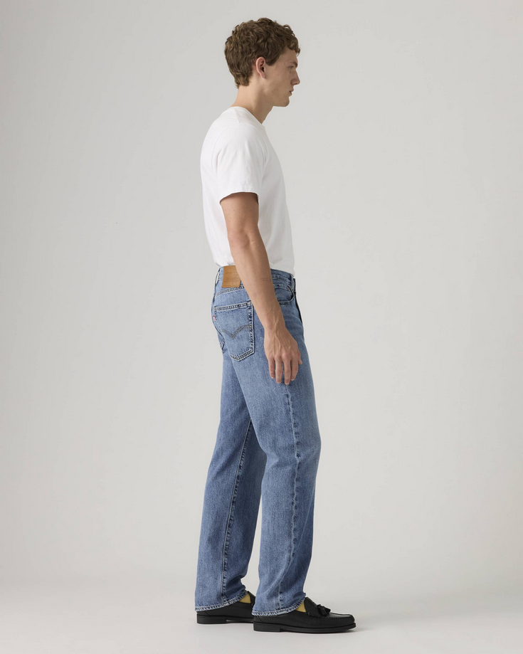 Jeans relaxes straight uomo blu medio 