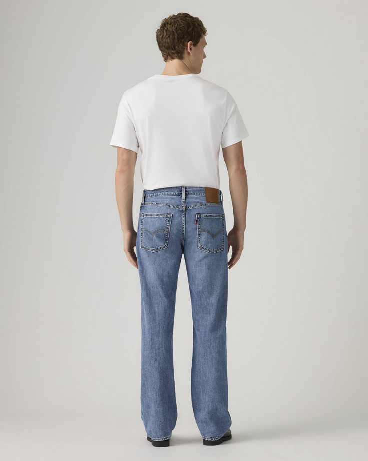 Jeans relaxes straight uomo blu medio 